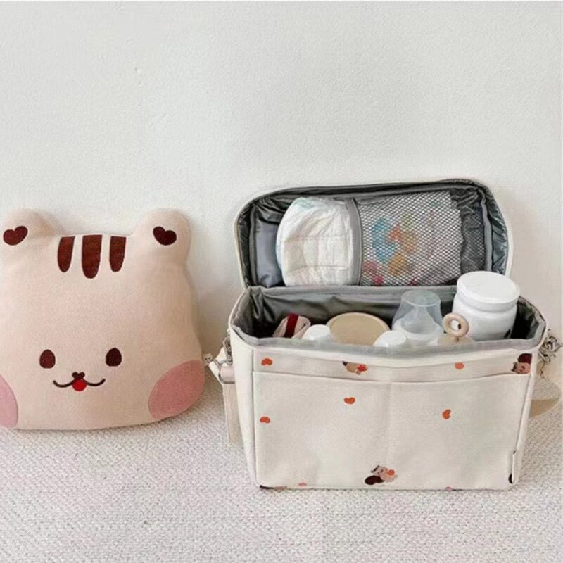 Bear Embroidery Insulated Lunch Bag