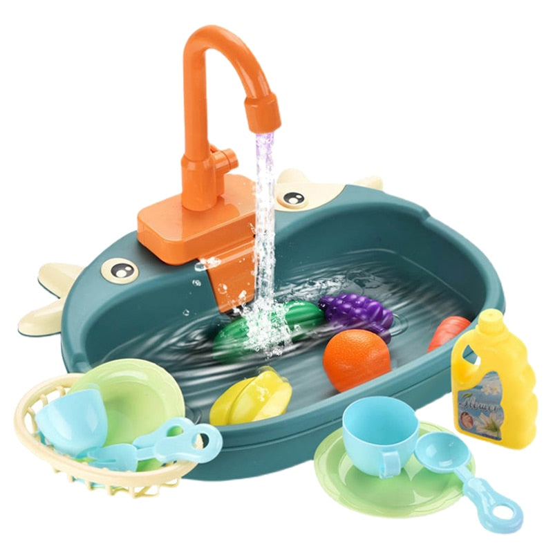 Kids Kitchen Toys Pretend Play Mini Kitchen Food Educational