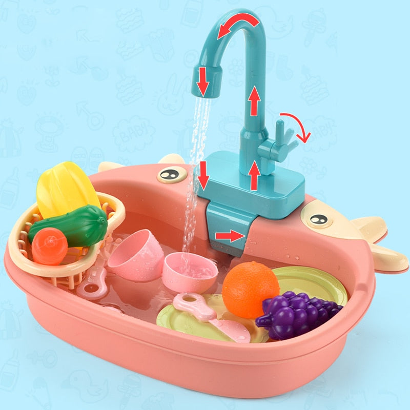 Kids Kitchen Toys Pretend Play Mini Kitchen Food Educational