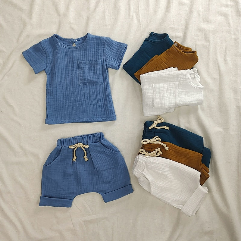 Organic Cotton Clothes Set Top and Short Unisex