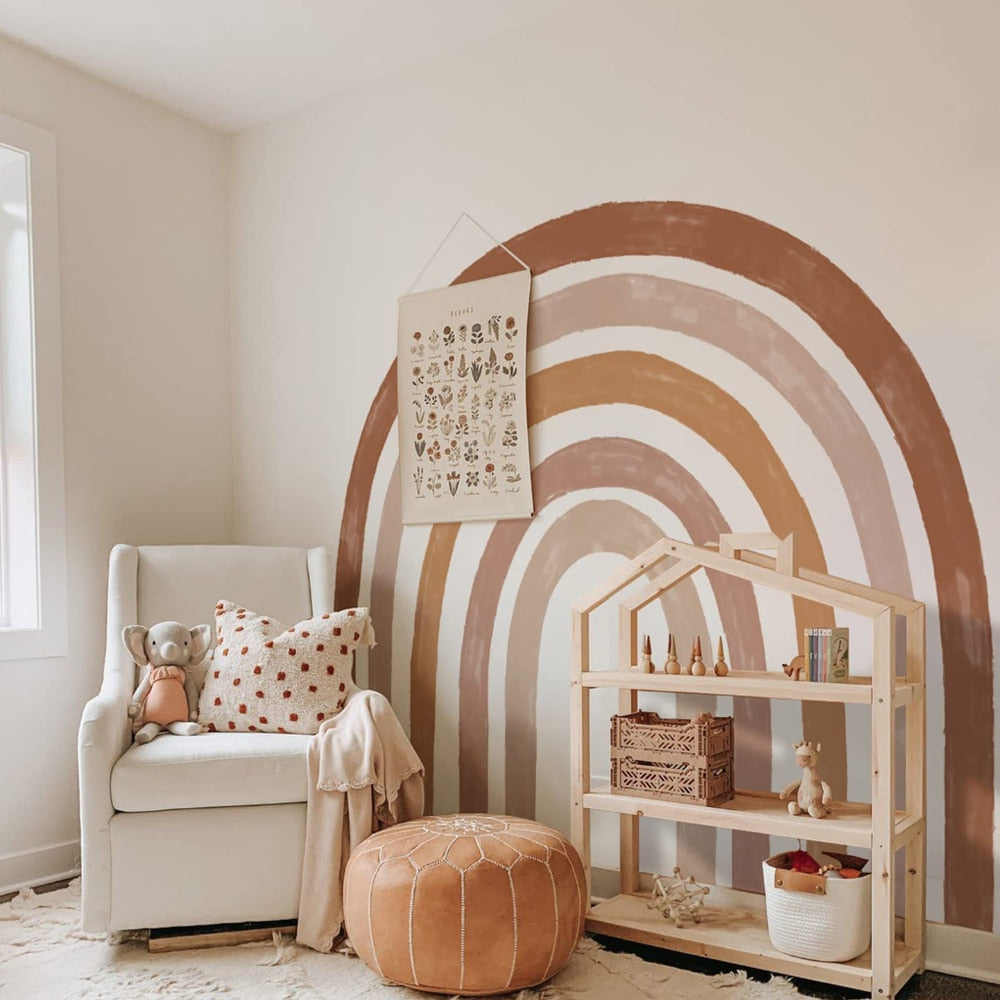 Fabric Boho Watercolour Rainbow Fabric Wall Mural