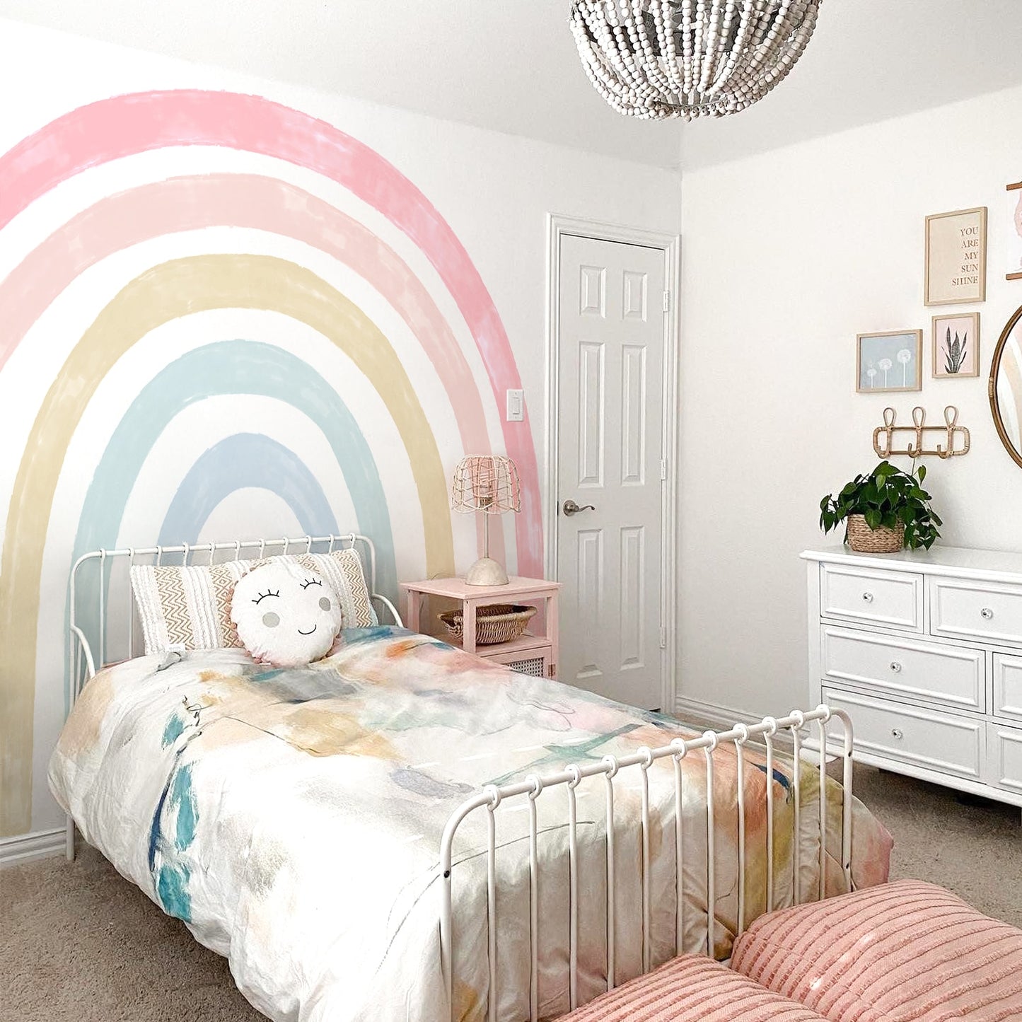 Funlife® Watercolour Rainbow Wall Sticker Wallpaper