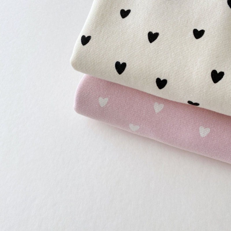 Heart patterned 2 piece set.
