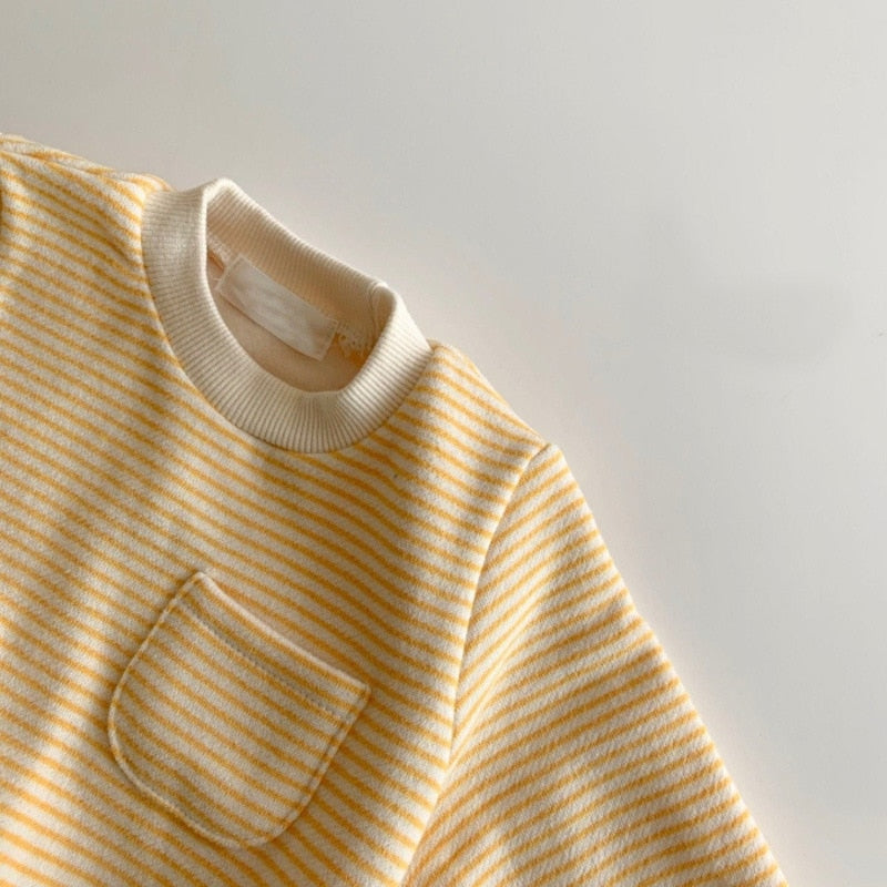 Unisex Striped Baby Grow