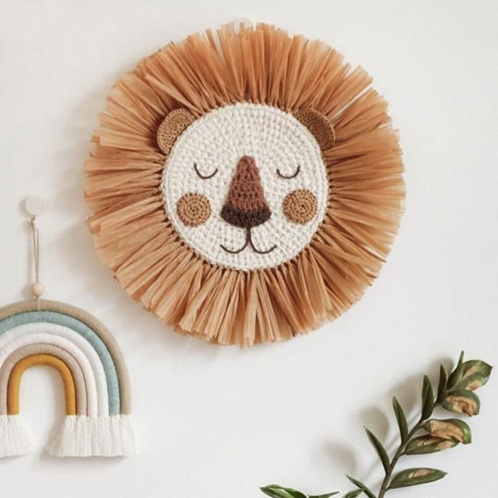 Nordic Home Decoration Cotton Lafite Woven Tiger Pendant Wall Ornament