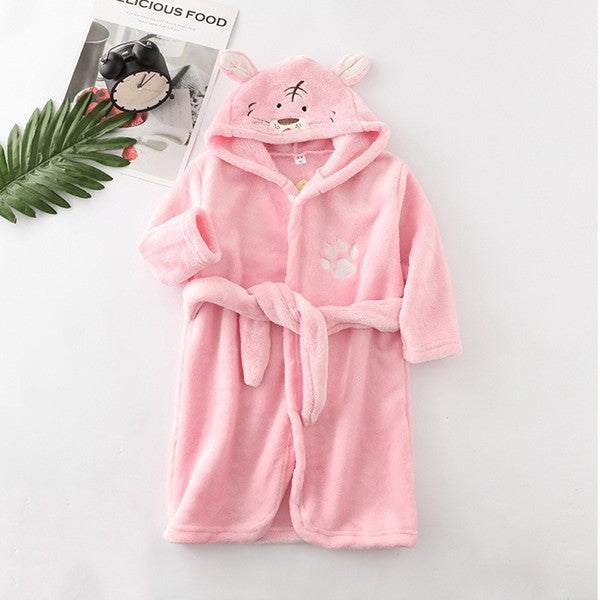 1-8Y Kids Hooded Bathrobe