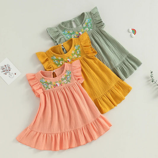 Floral Embroidered Flare Dress