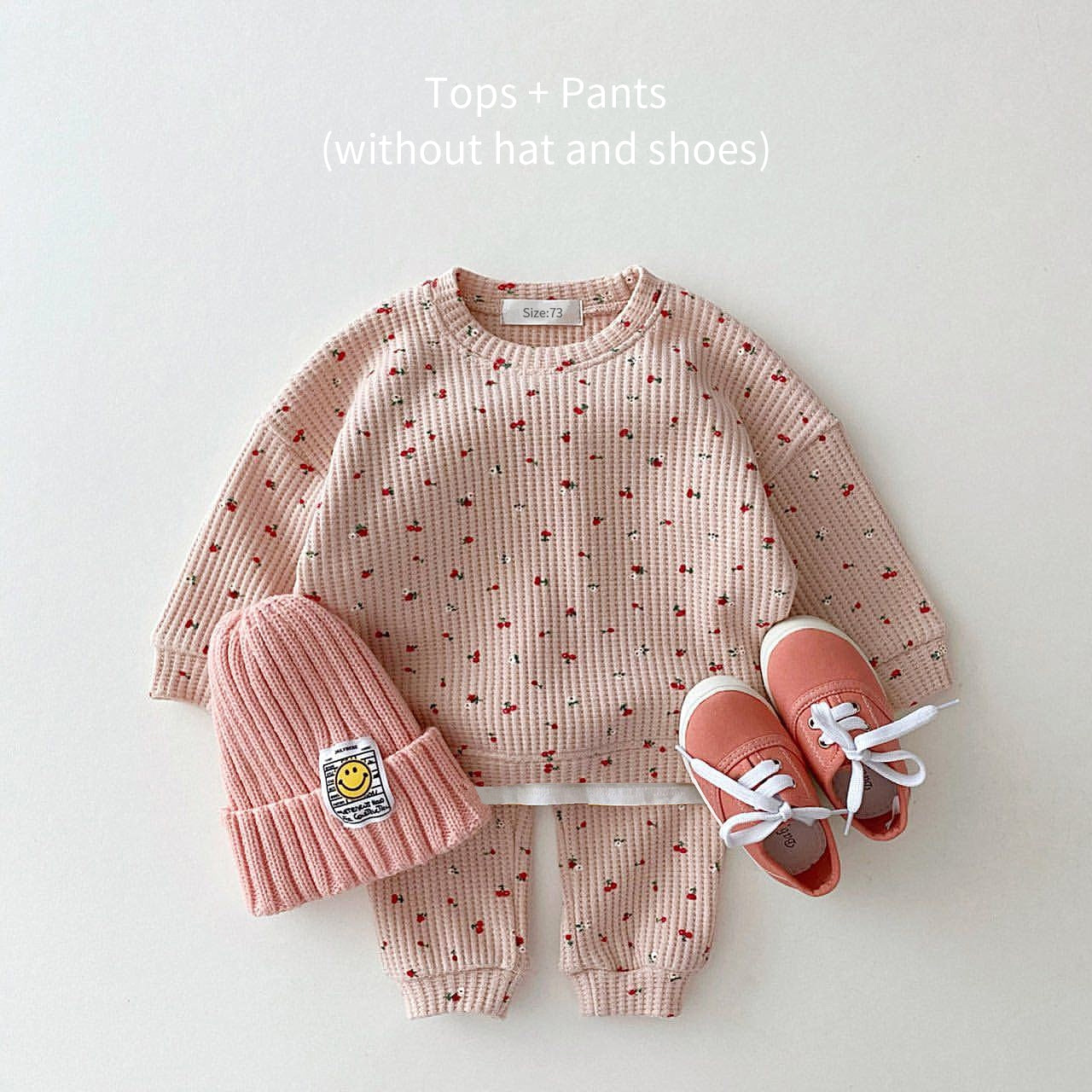 Toddler Waffle Cotton Clothes Set