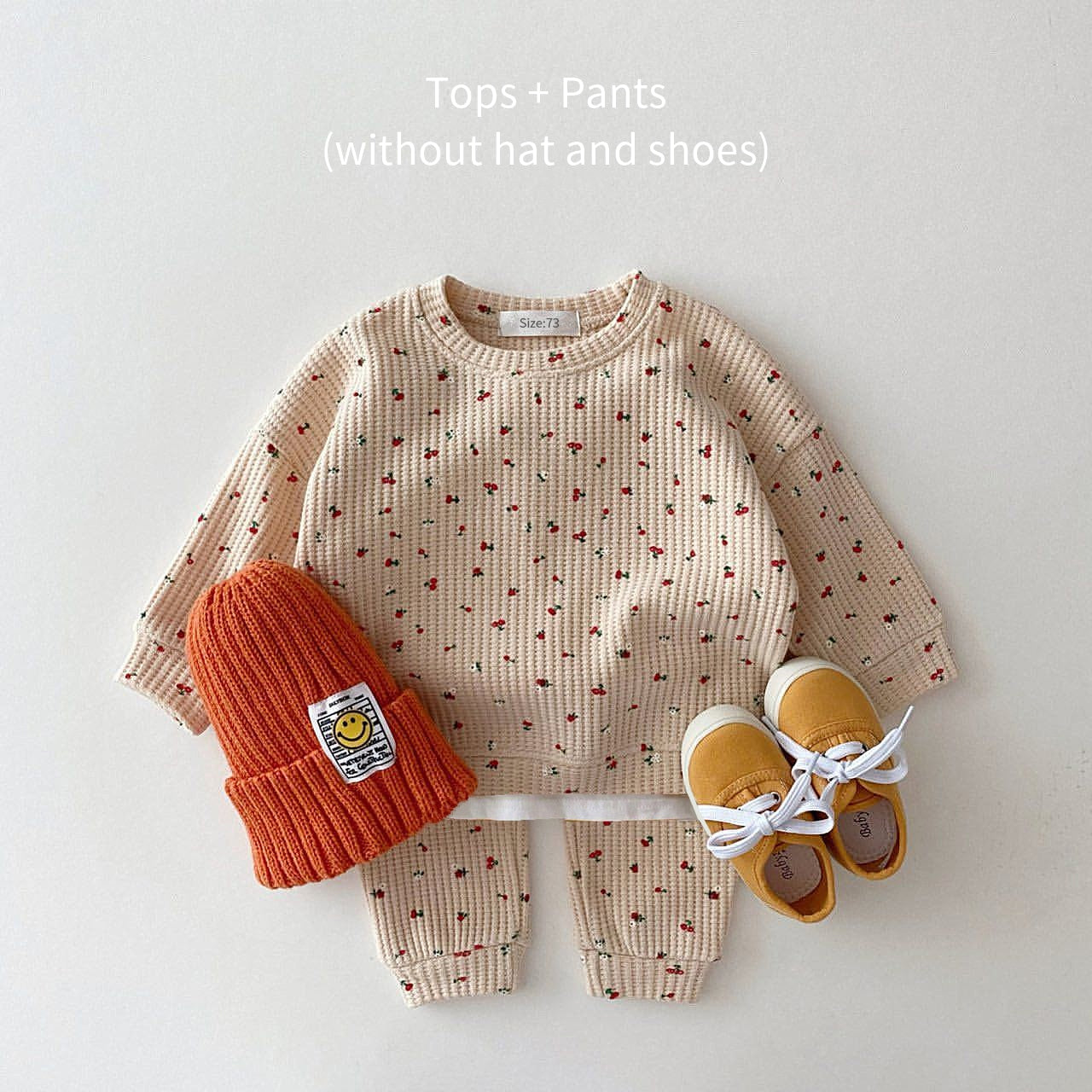 Toddler Waffle Cotton Clothes Set