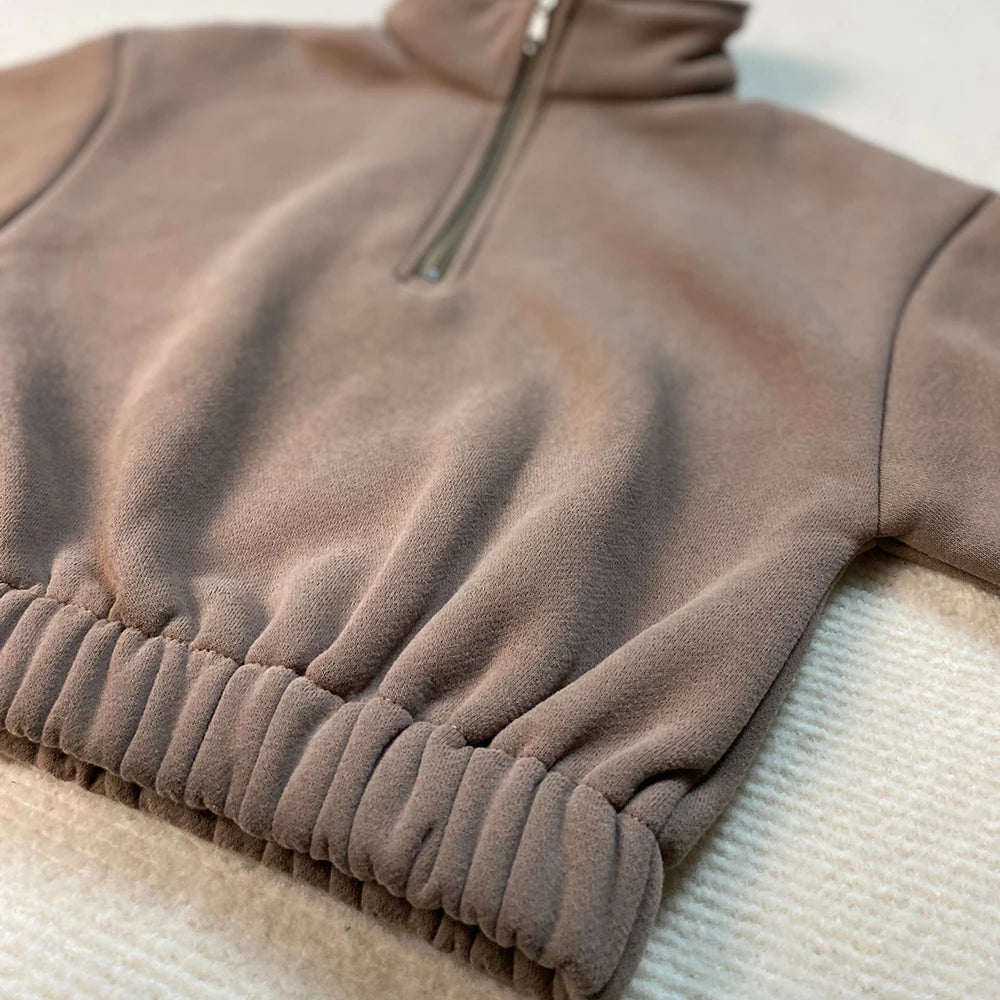 Chocolate Fleece Lined Tracksuit