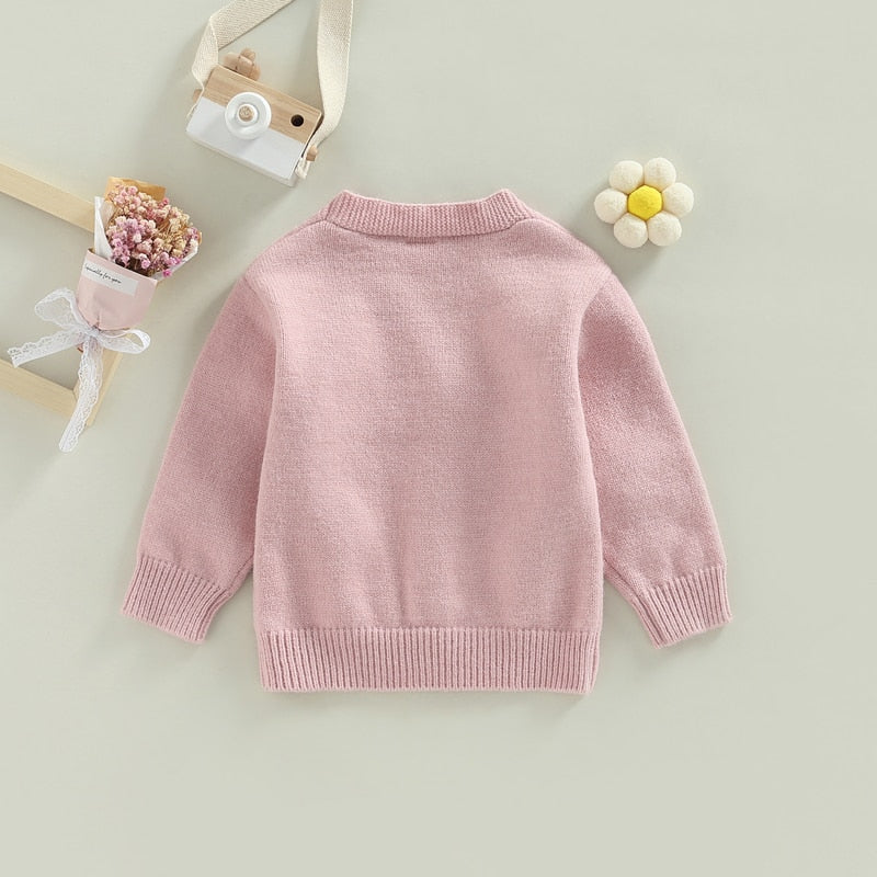 Flower V Neck Cardigan