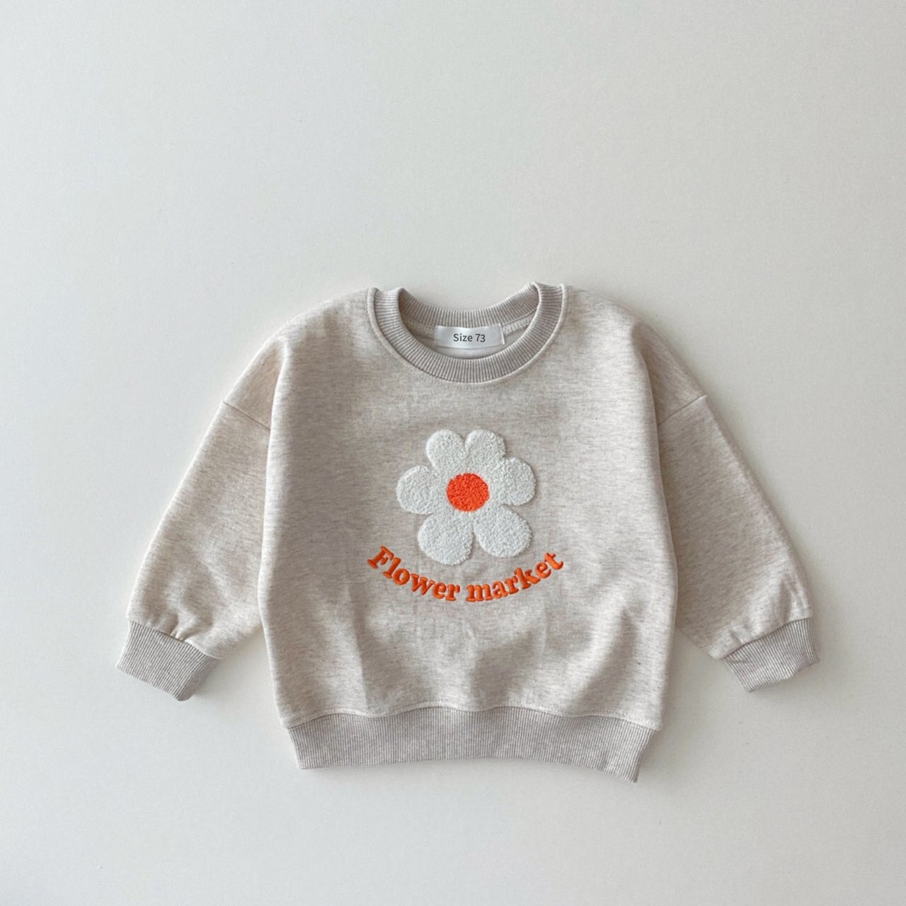 Organic Cotton Flowers Sweatshirt + Pants 2 Pcs/Set Tracksuit