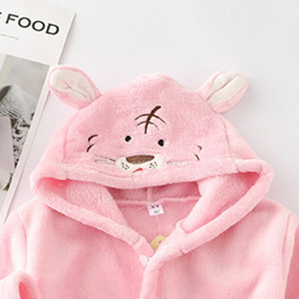 1-8Y Kids Hooded Bathrobe