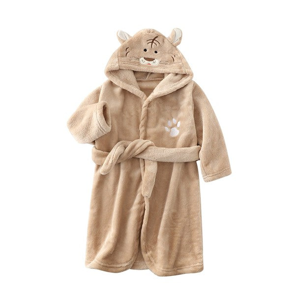 1-8Y Kids Hooded Bathrobe