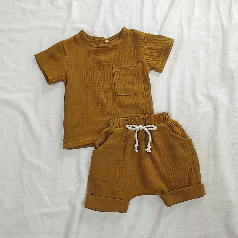 Organic Cotton Clothes Set Top and Short Unisex