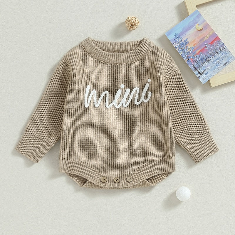 Mini Emroided Sweater Romper