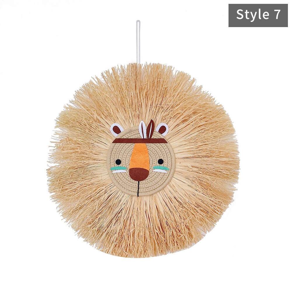 Nordic Home Decoration Cotton Lafite Woven Tiger Pendant Wall Ornament