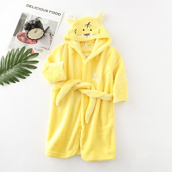 1-8Y Kids Hooded Bathrobe