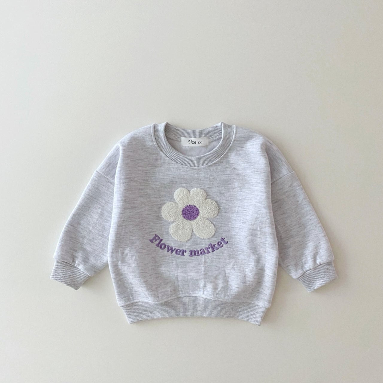 Organic Cotton Flowers Sweatshirt + Pants 2 Pcs/Set Tracksuit