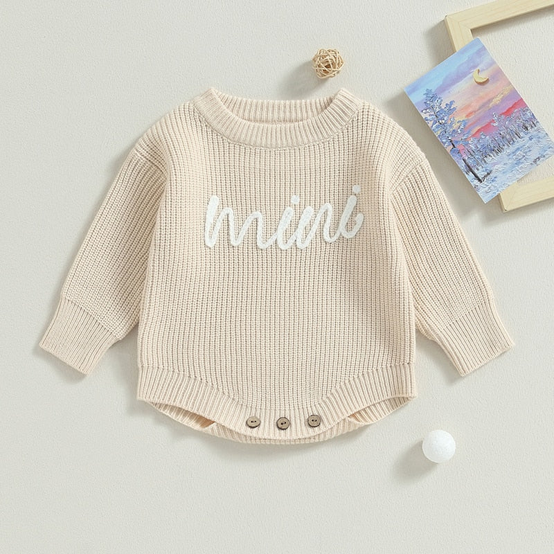 Mini Emroided Sweater Romper