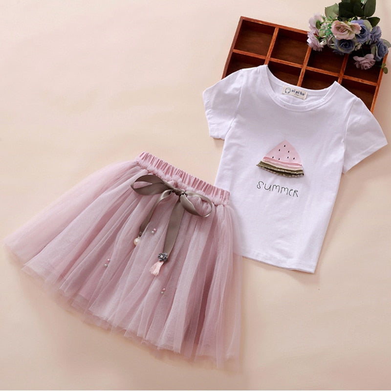 Toddler Girls Sets Top + Skirt