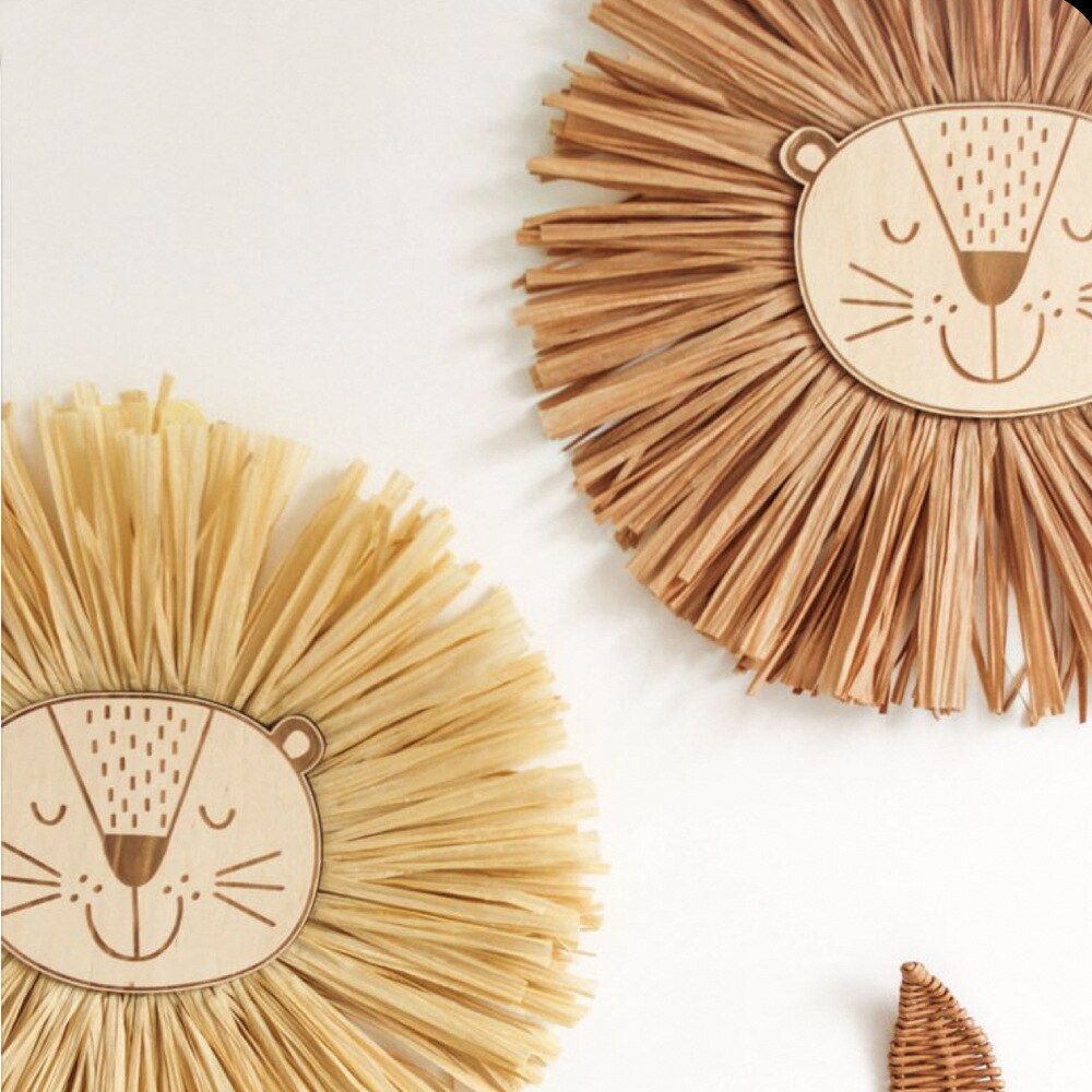 Nordic Home Decoration Cotton Lafite Woven Tiger Pendant Wall Ornament